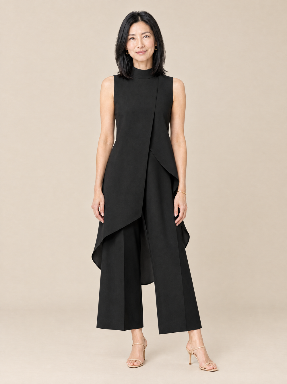 Conjunto Elegante de Pantalón Ancho Adriana – Negro