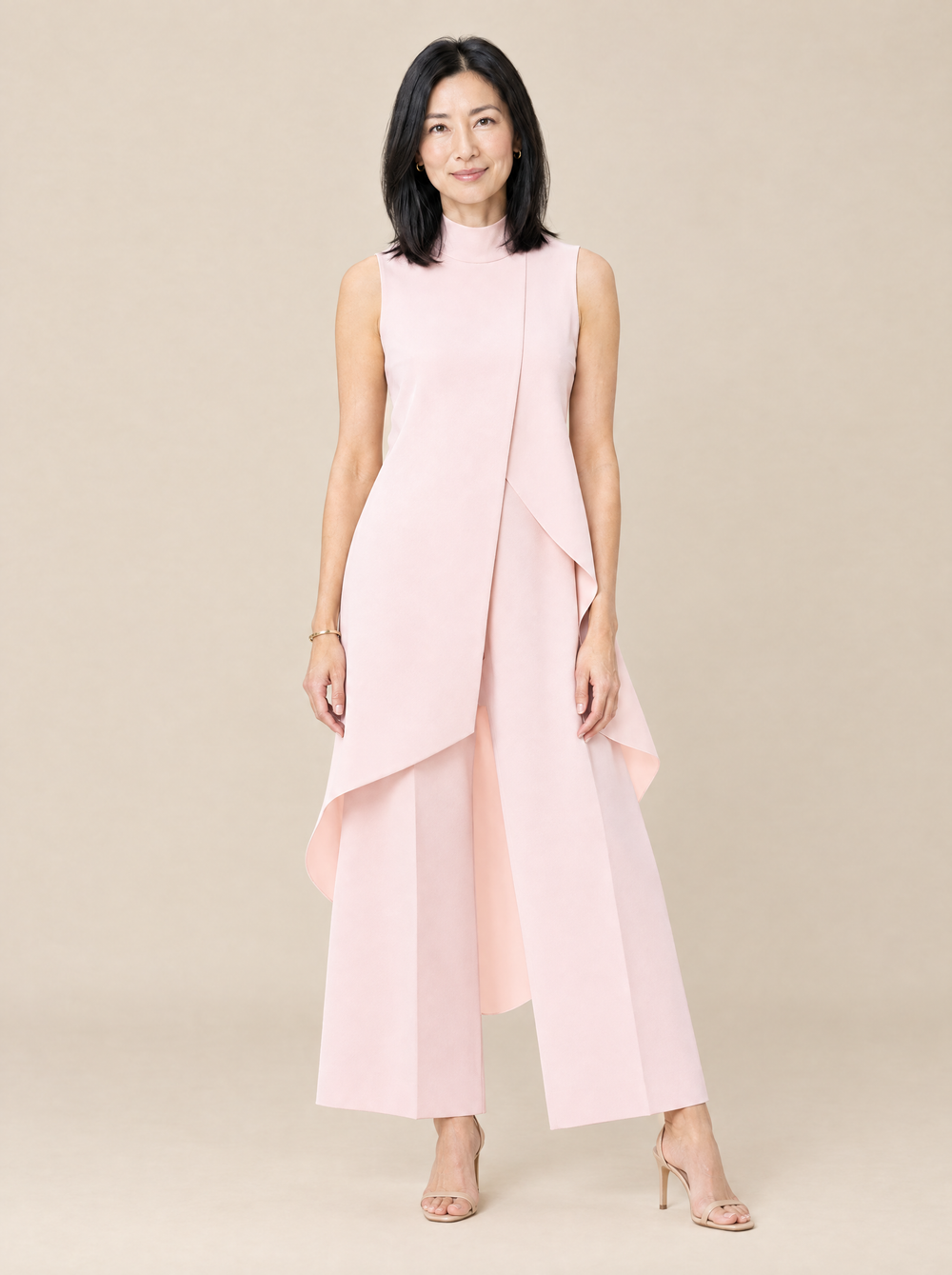 Conjunto Elegante de Pantalón Ancho Adriana – Rosa