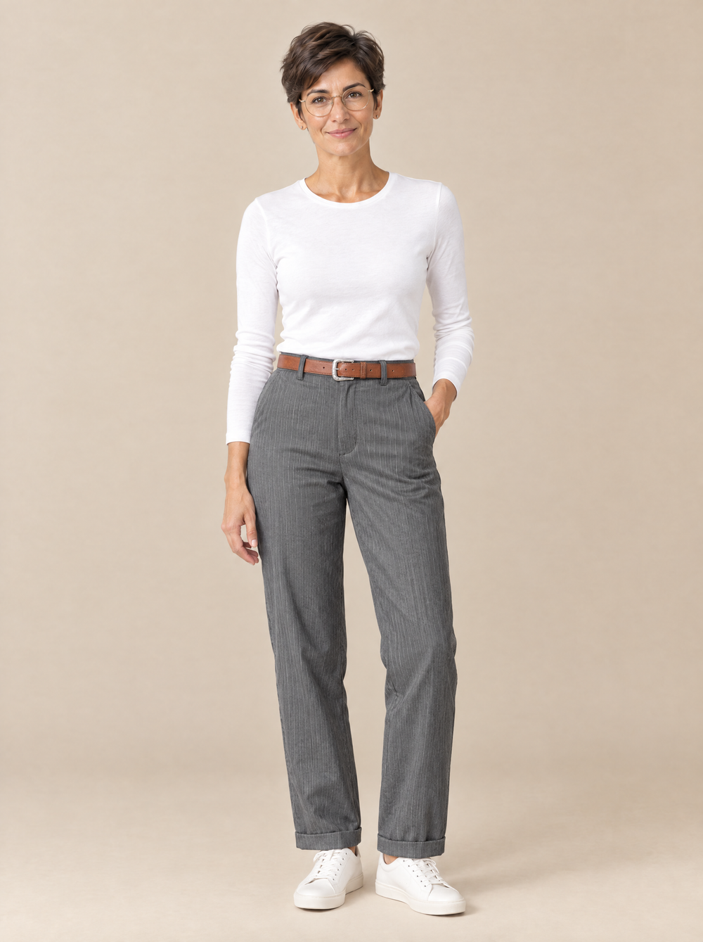 Pantalón Sastre de Raya Diplomática Sara – Gris