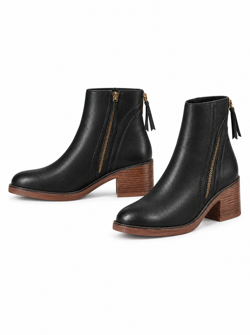 Botines de Piel Alba – Negro (fondo blanco)