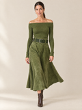 Conjunto Chic Hombros Descubiertos Irene – Verde