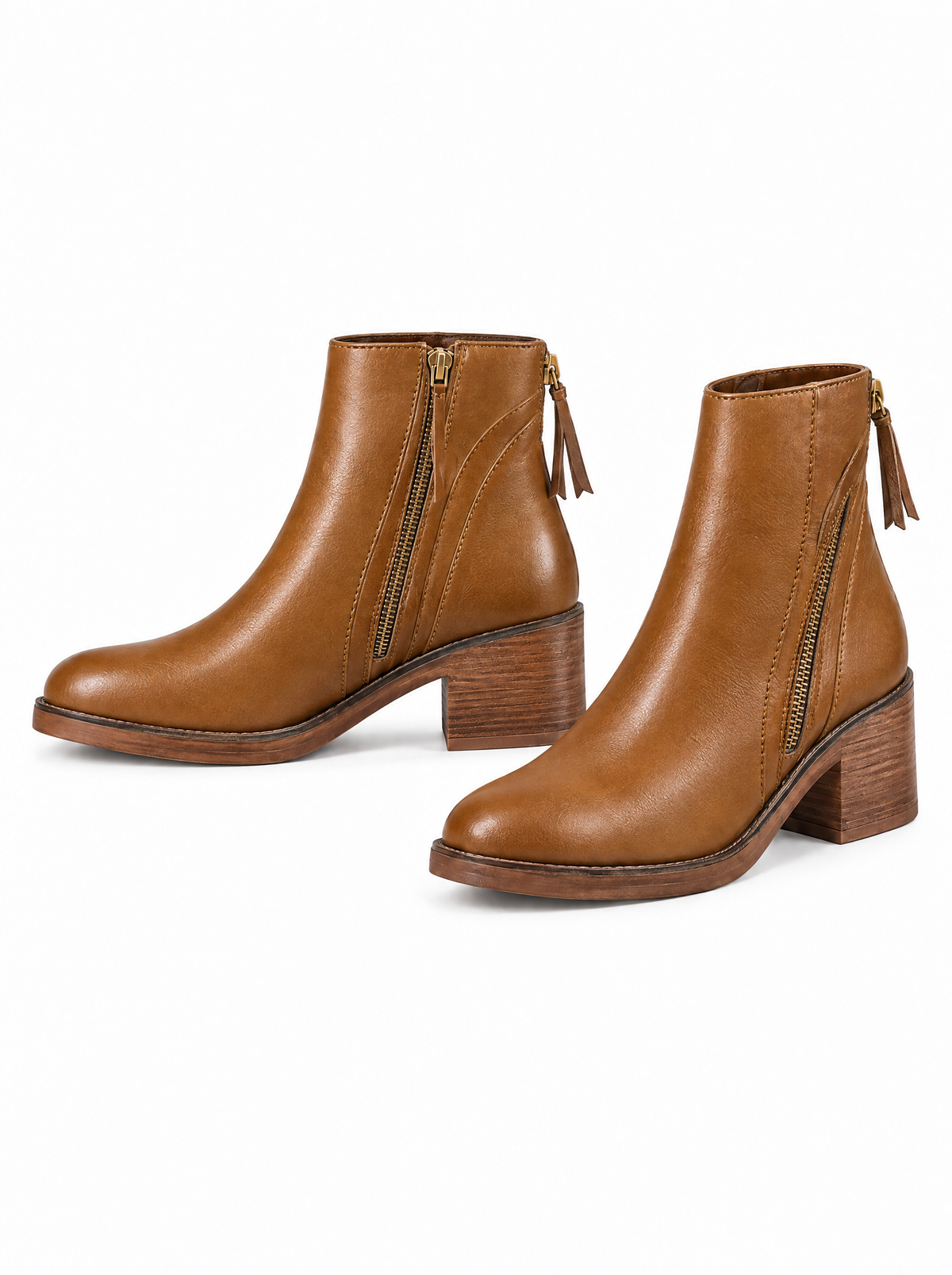 Botines de Piel Alba – Marrón (fondo blanco)