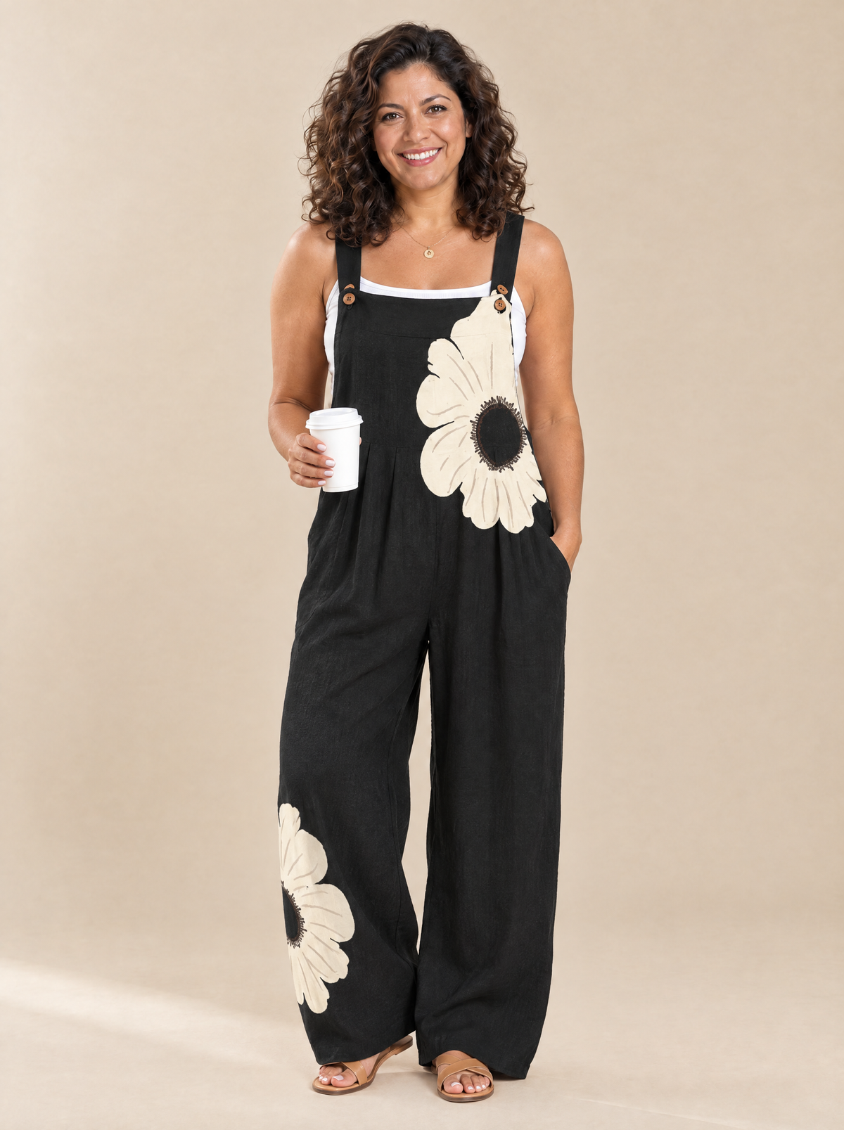 Mono Estampado Cómodo Paula – Negro