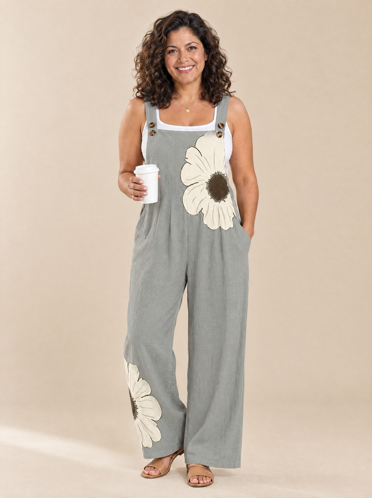 Mono Estampado Cómodo Paula – Gris