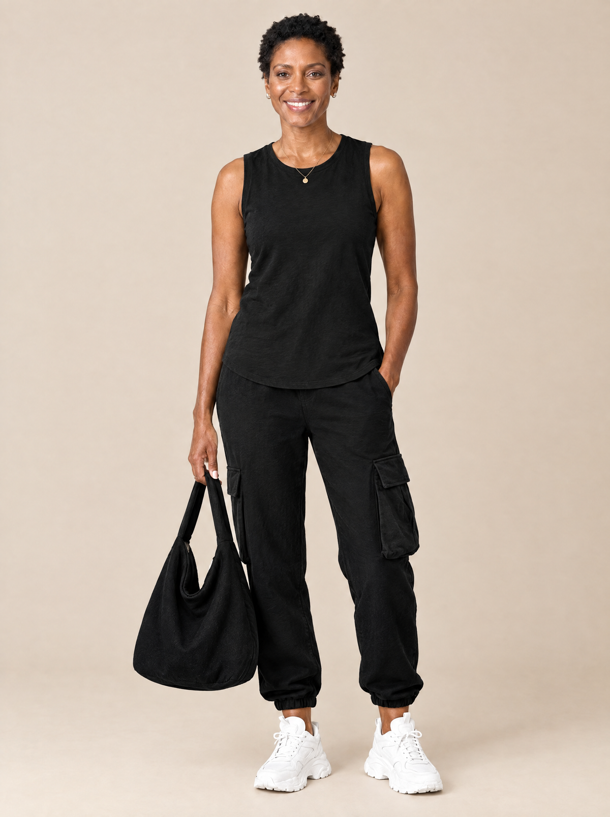 Conjunto Urbano Lucía – Negro + bolso negro