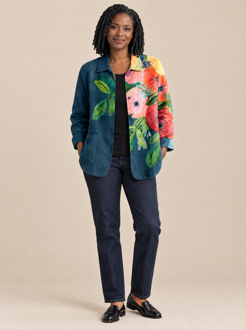 Blusa de Flores Pintadas Lorena – Multicolor