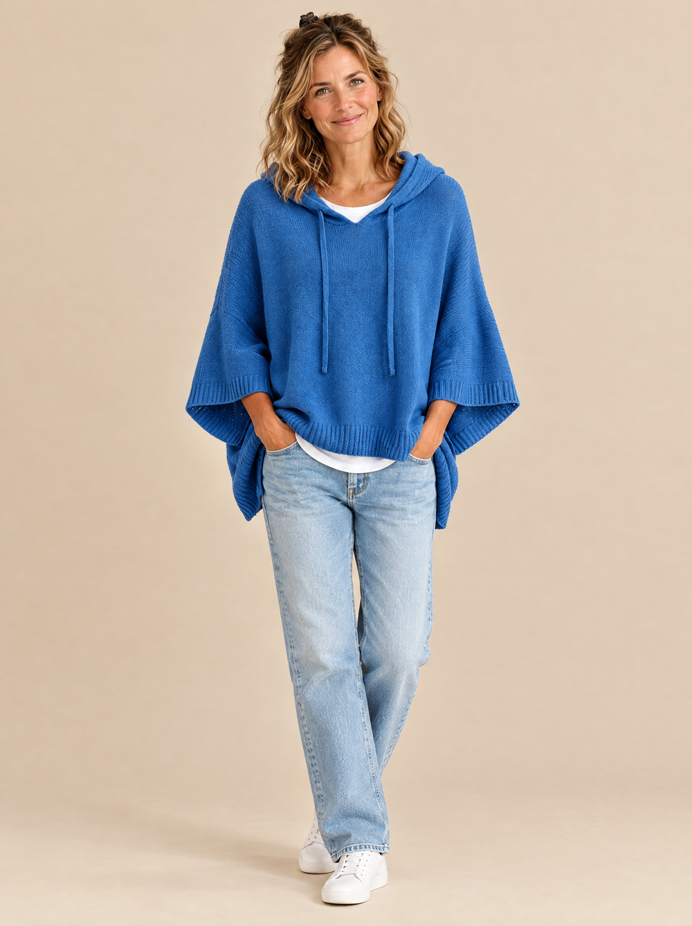 Jersey Poncho con Capucha Gloria