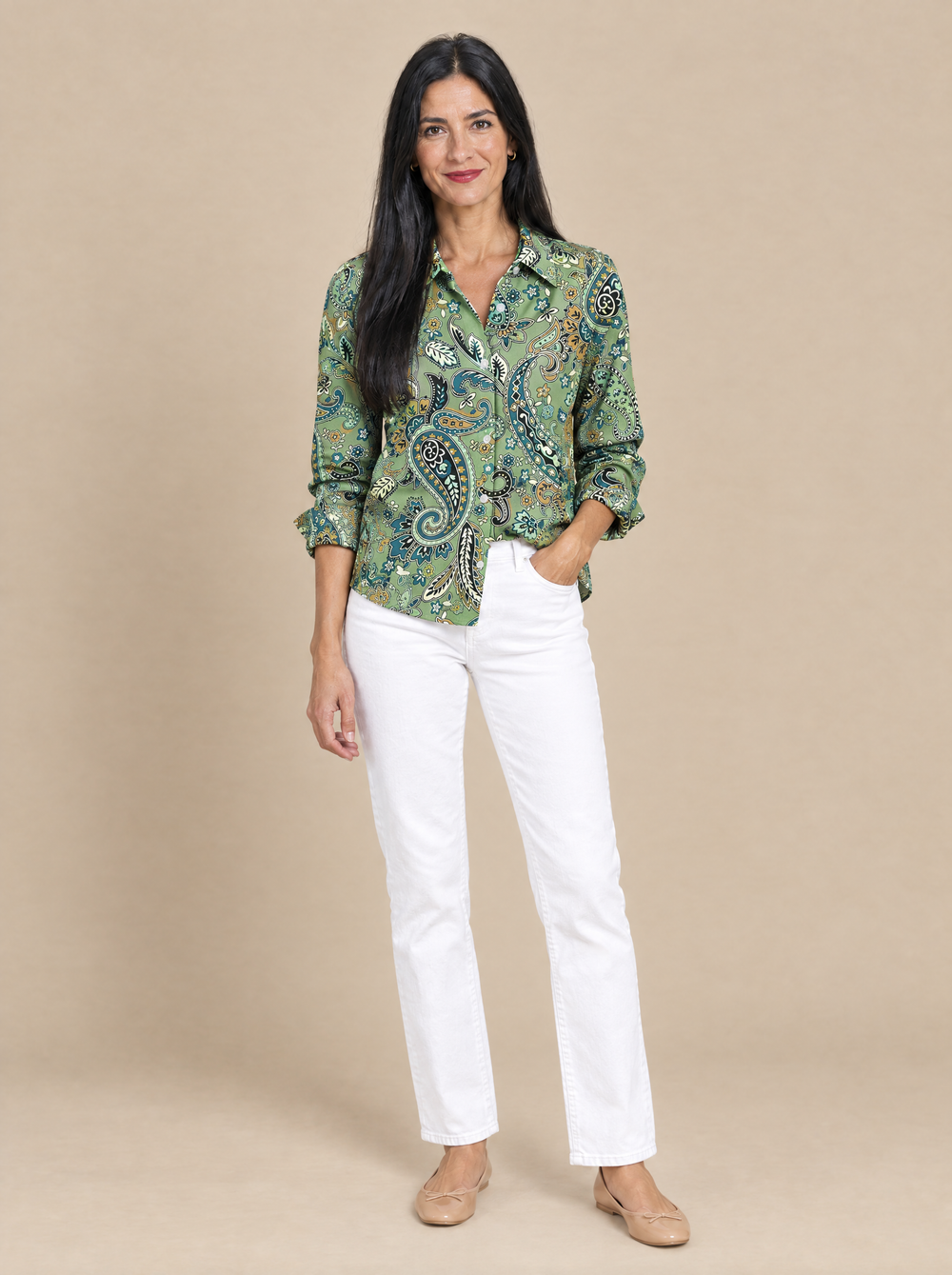 Blusa Estampado Paisley Macarena – Verde