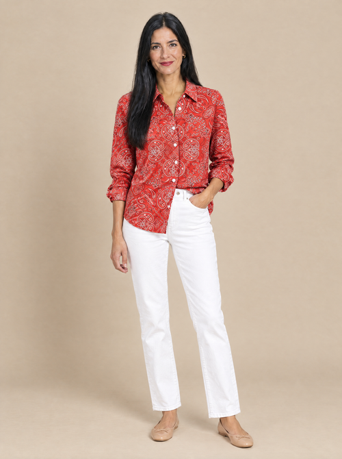 Blusa Estampado Paisley Macarena – Rojo