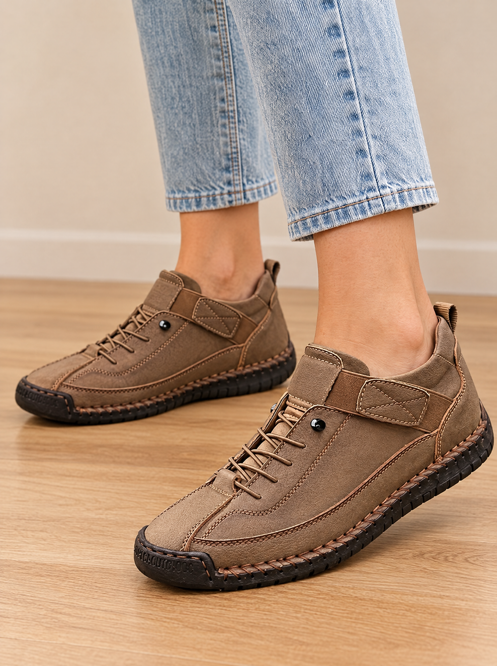 Zapatillas Confort Slip-On Maite – Marrón