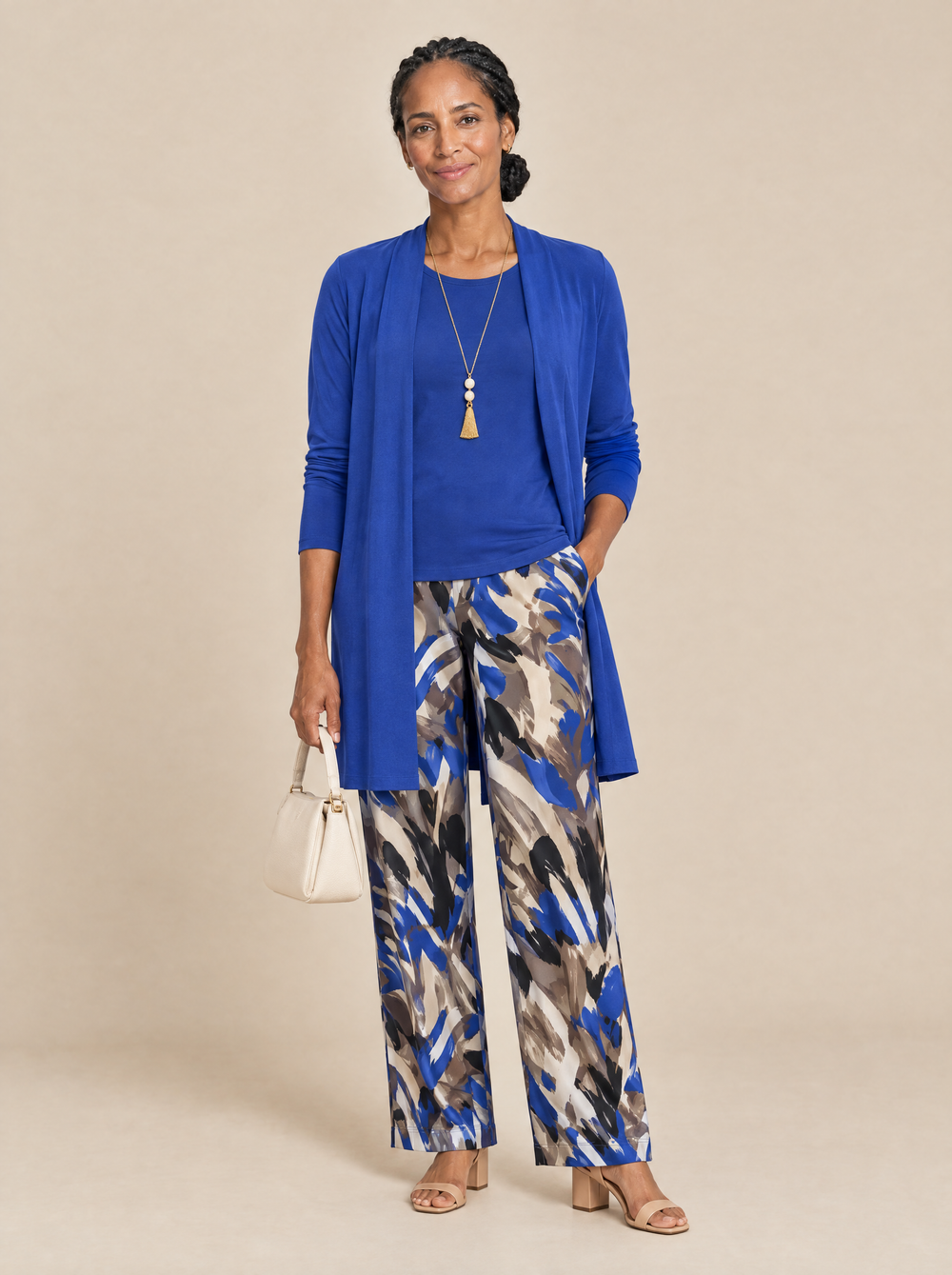 Conjunto Tres Piezas Estampado Botánico Leonor – Azul