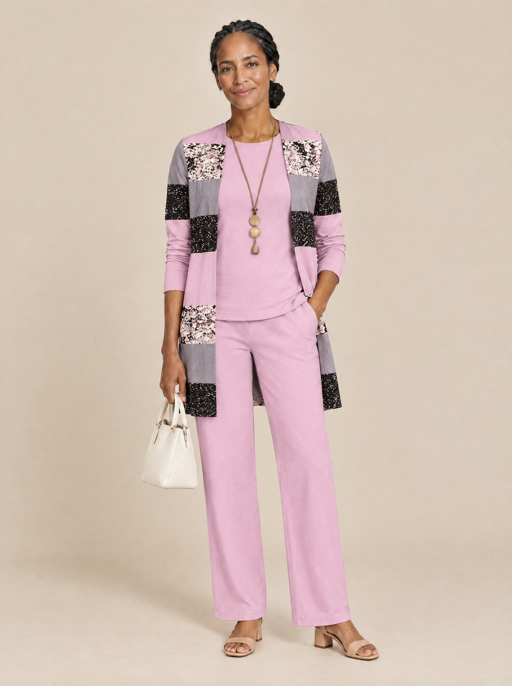 Conjunto Tres Piezas Estampado Botánico Leonor – Rosa