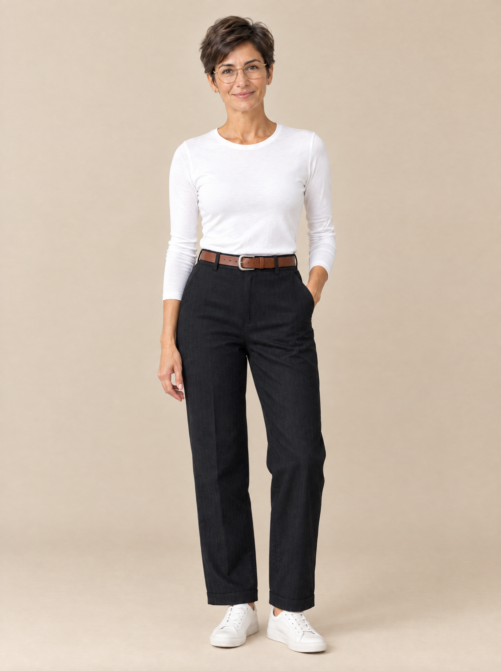 Pantalón Sastre de Raya Diplomática Sara – Negro
