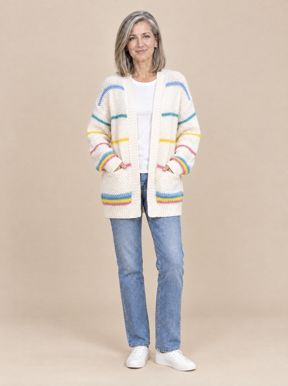 Cárdigan Oversize de Punto Suave Carlota – Albaricoque